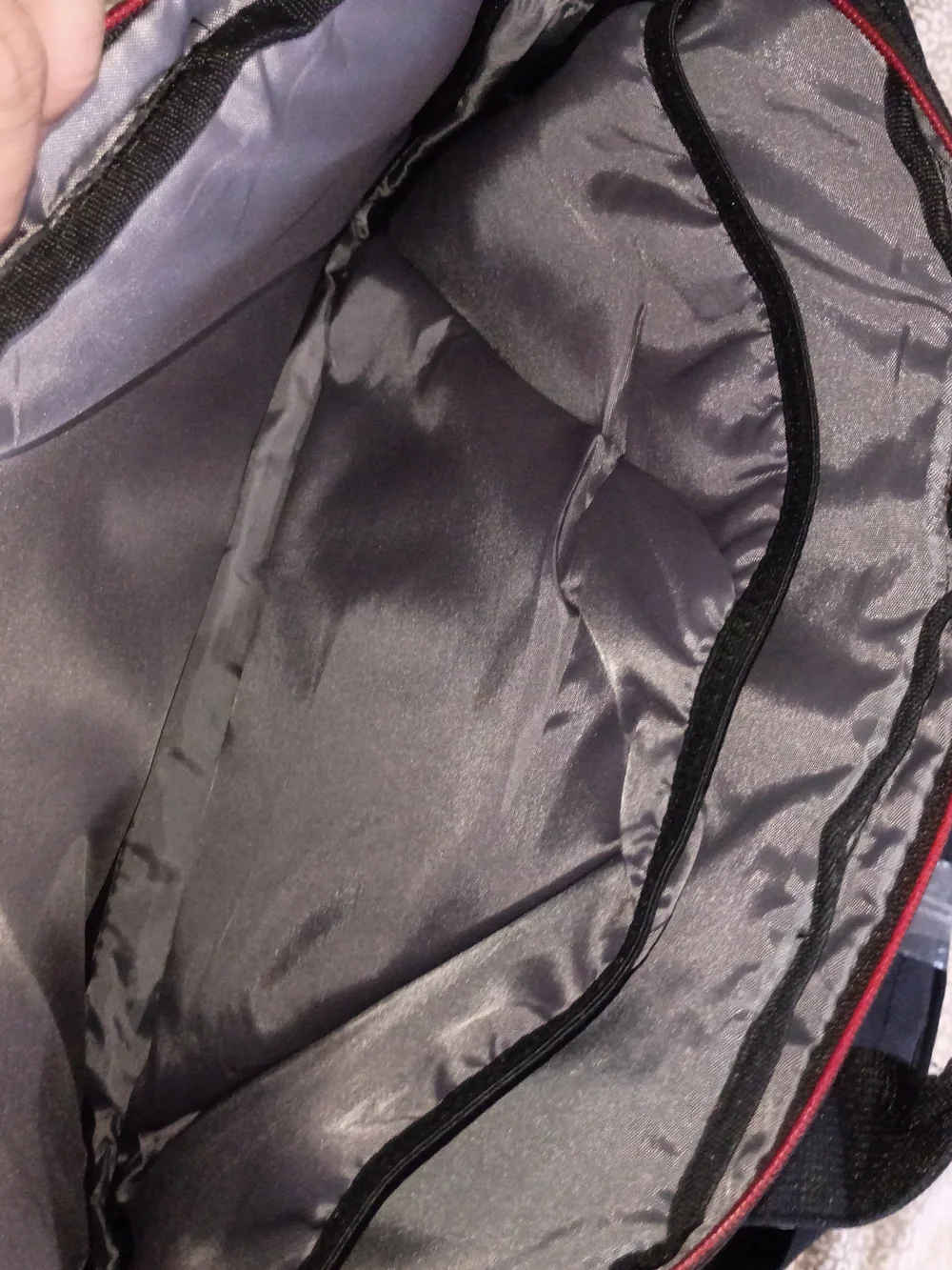 Think! Black Laptop Briefcase with Red Accent